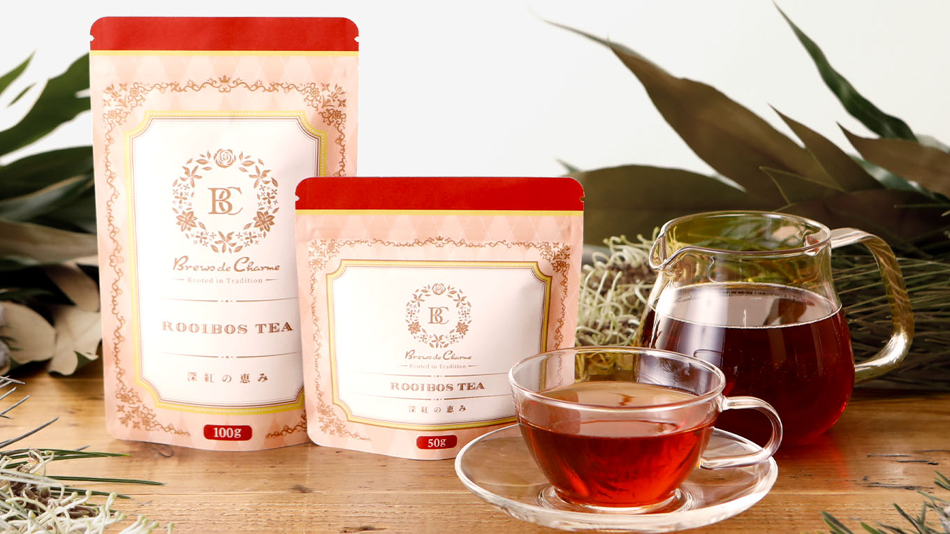 ROOIBOS TEA -深紅の恵み-、RUBY GARDEN ROOIBOS -薔薇色の余韻-　(Brews de Charme)
